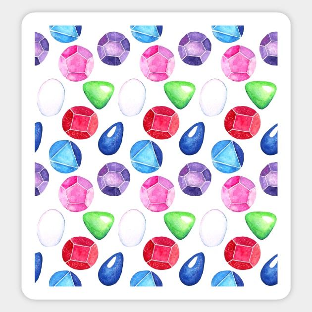 watercolors gemstones universe Sticker by lezettern